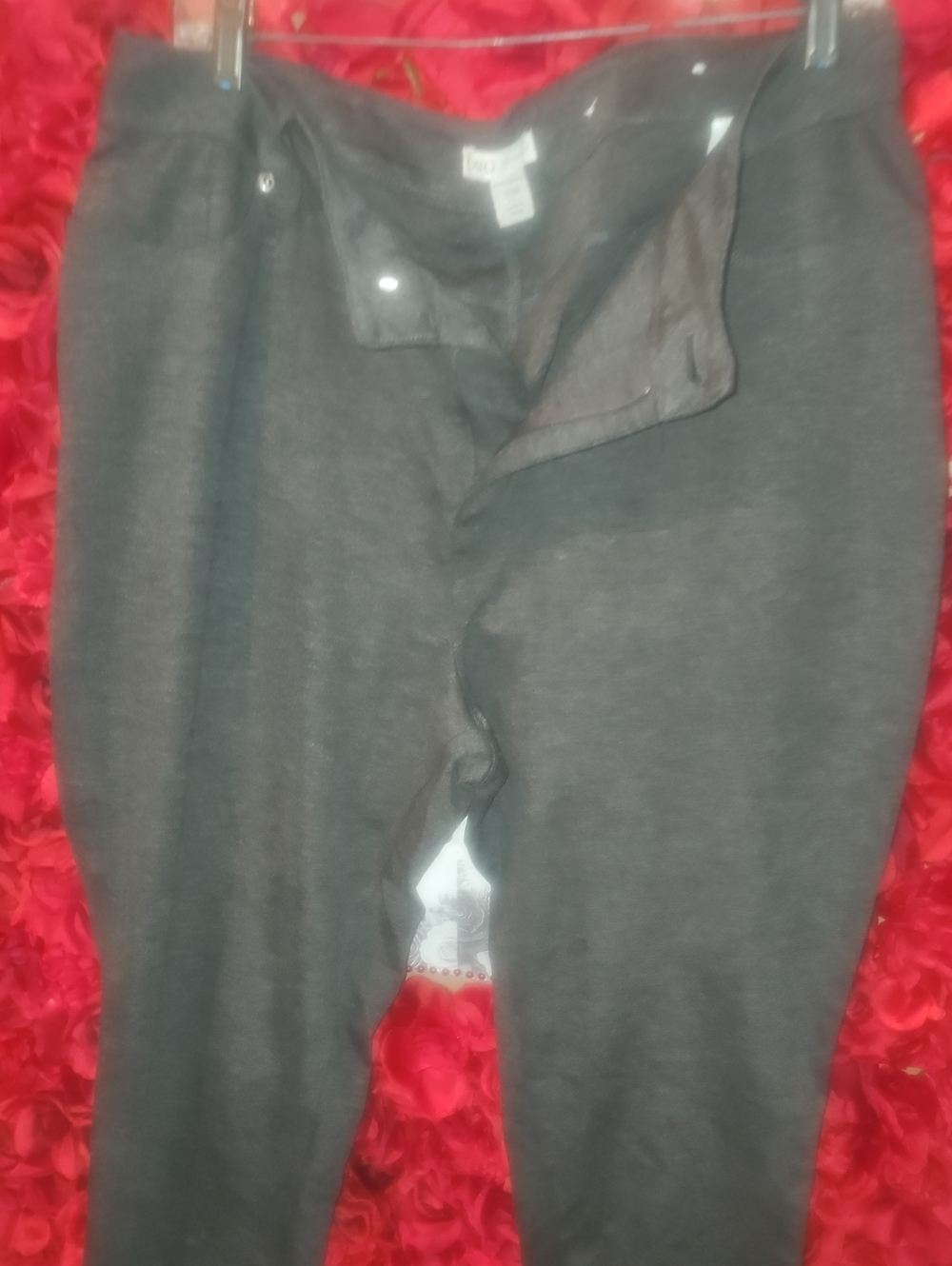 Cato Women's Charcoal Gray Plus Size Knit Pants - Size 18W